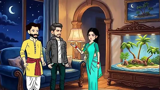 The story of Rupa Bhabhi and Gopal's bedroom sex story. Hindi Cartoon Story