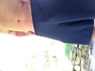Jacking off outside