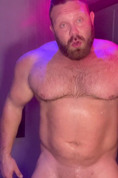 Masturbating My Thick and Rock Hard Cock in the Shower.