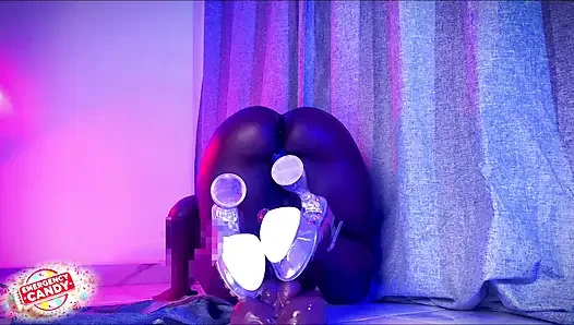 Riding My BBC Dildo in Fresh Heels Until I Flood the Floor Backshots & Squirt Explosion