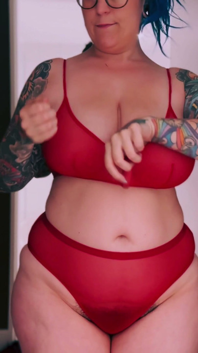 Curvy British MILF Tries On Sexy SHEIN Lingerie Tattooed & Busty PART TWO | Clip 1