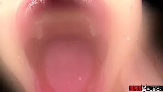 Nanako Hinata und Koharu lutschen sich gegenseitig die Nase wie eine sabbernde muschi