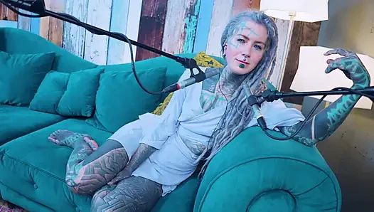 I talk about J - Jelousy - ASMR podcast SFW talking goth skinny girl dreadlocks tattoo model inked girl