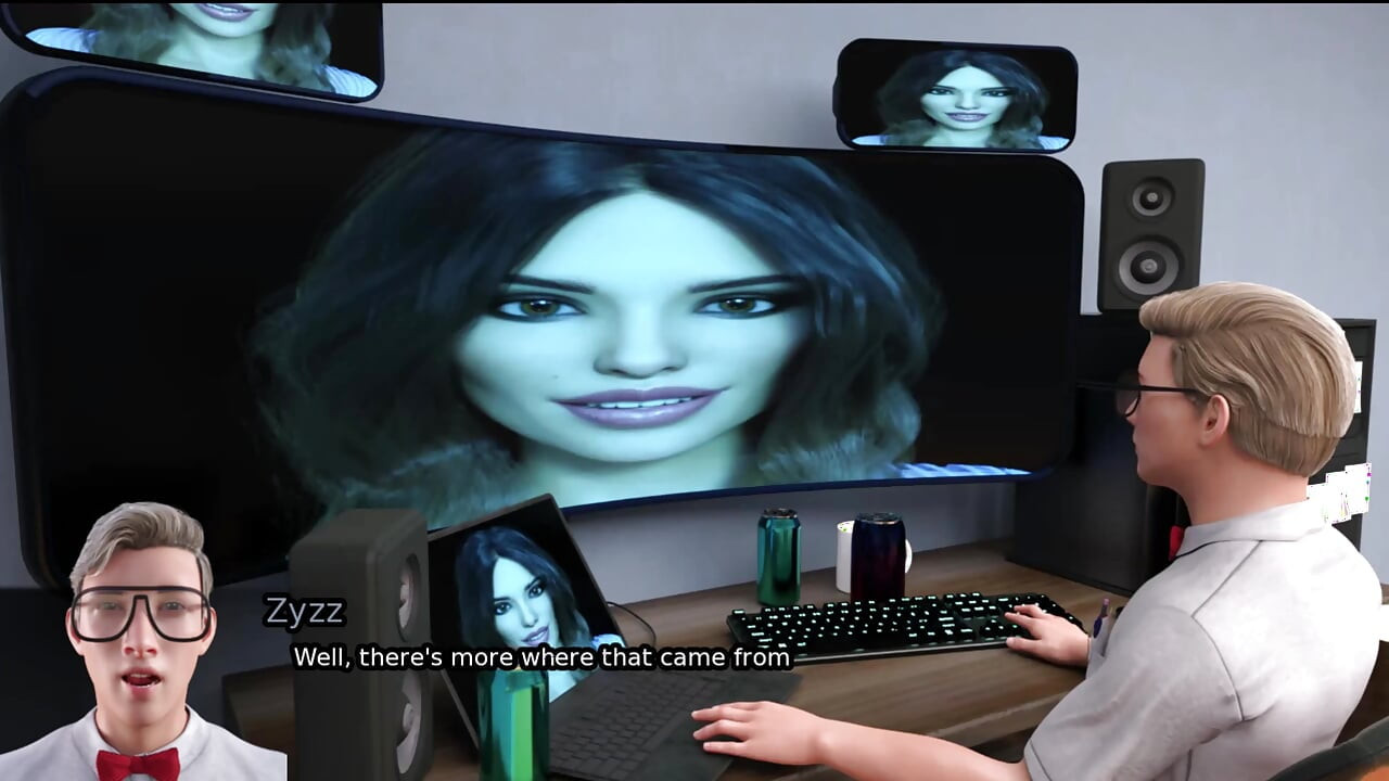 Sexbot - لديها ثدي حلب ضخم - وتريد أن تصبح مثل المشجع باستخدام اللعبة.