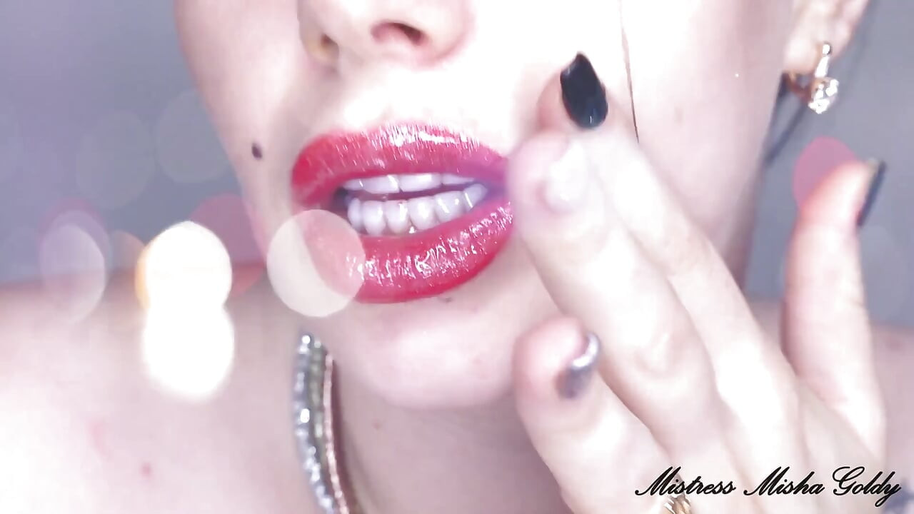 Sniff for my big red lips + cum countdown with sniff at every count