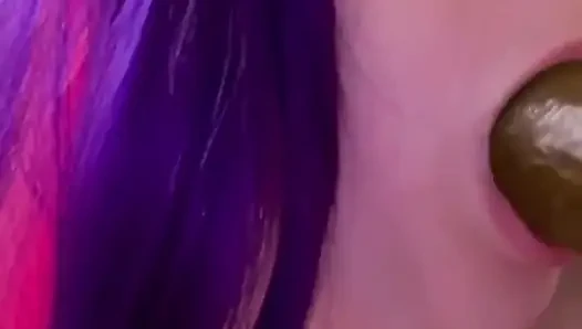 Watch Me Suck This BBC Dildo and Get Real Sloppy