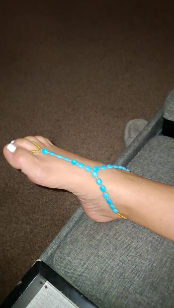 Turquoise foot jewelry