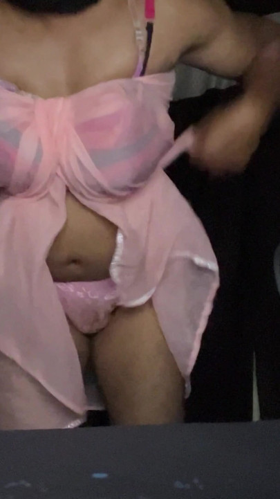 Epic moment from "crossdresser nighty teasing mastarbating pink panty big boobs"