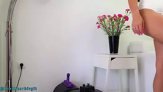 Beautiful Hot Mommy Riding with Sybian Sex Machine