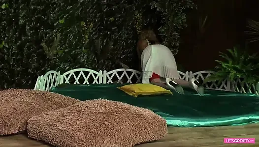 Three milfs having sex with older dude