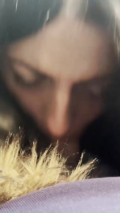 Milfycalla- a Lot of Cum on Brown Fur Hooded Puffer Jacket