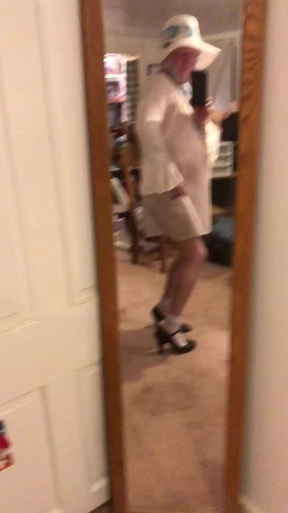 sissy larry dressed as a girl