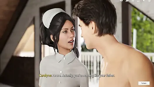 Hentai oyunu: hemşiremle sert yatakta seks - büyük göğüslerine boşalıyor