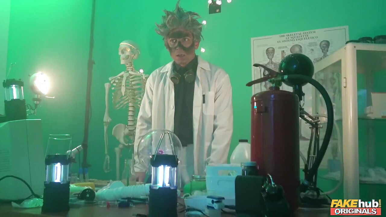 Fakehub Originals - Mad Scientist Steve Brings a Gorgeous Doll Lady Bug to Life & Gives Her a Wild Lab Workout