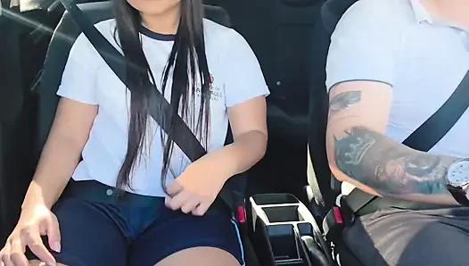 My teacher gave me a ride after class and he kept touching me
