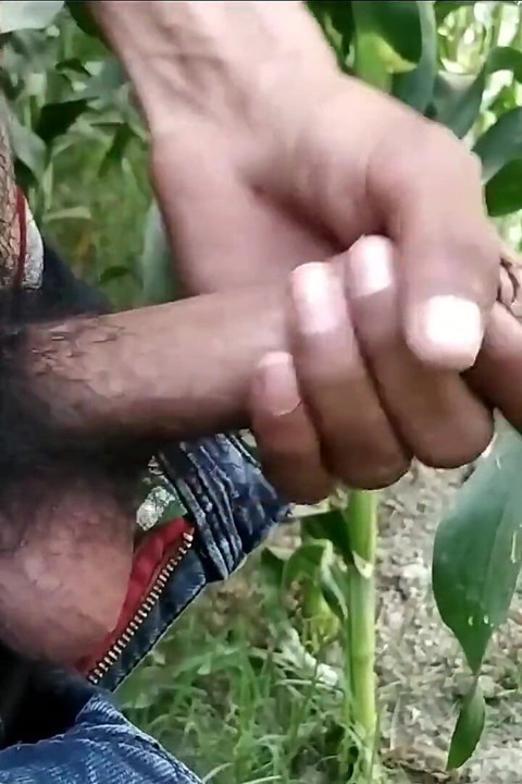 Indian Boy Masturbation and Cumshot Outdoor Handjob
