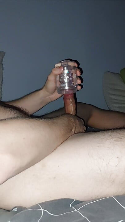 Edging with a new toy leads to big cumshot. I still couldn't get used to the grip...