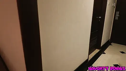 Hiding My Stepmom In The Closet So I Can Fuck Her In Every Corner Of The Hotel When Dad Leaves
