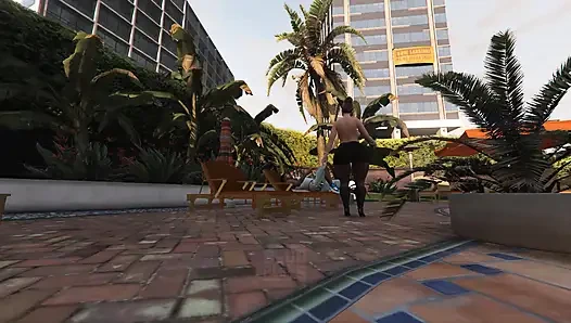 Gta 5 Franklin ve Amanda - balkondan bakarken yakalandı (bölüm 1)