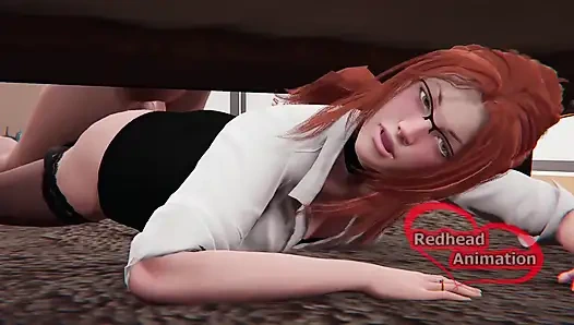 Мачеха застряла и трахнула под кроватью