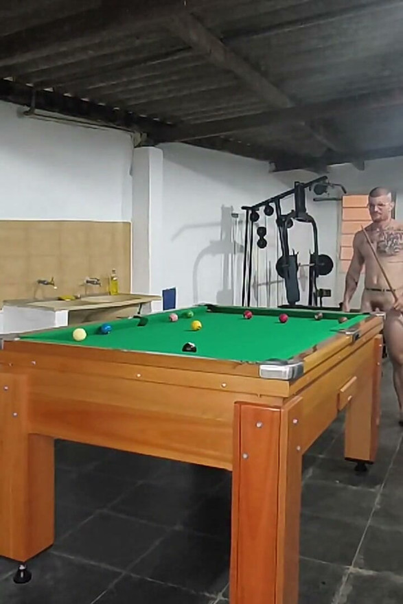 Playing Naked Pool with My Boyfriend and My Father-in-law