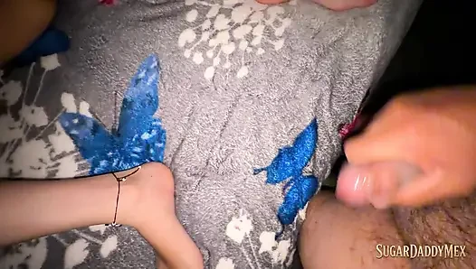 I fuck her in the ass until she drips my milk