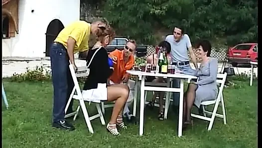 German Ladies Are Here to Please Two Guys in Outdoor Session