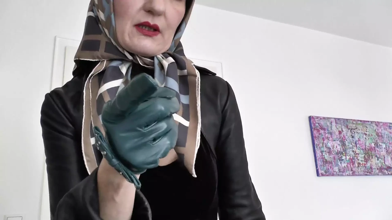 POV: Intense Petrol Leather Gloves Sniffing, Cumming on Gloves and Licking Clean