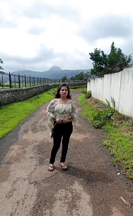 Latest outdoor exposed and tease video