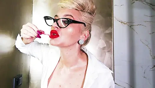 Valentinstag lippenstift-tester