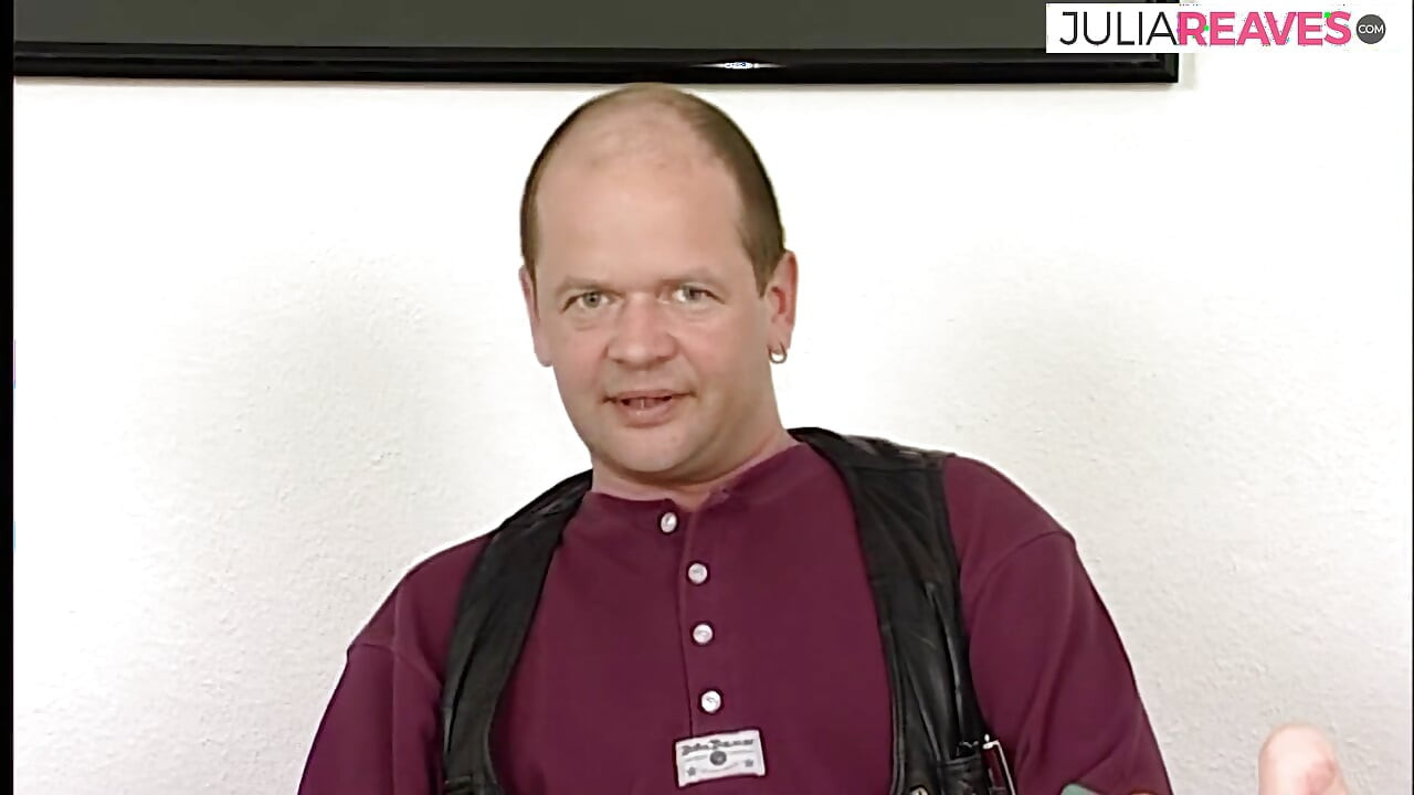 Blonde hottie sucks a huge dildo then rides it on the bed