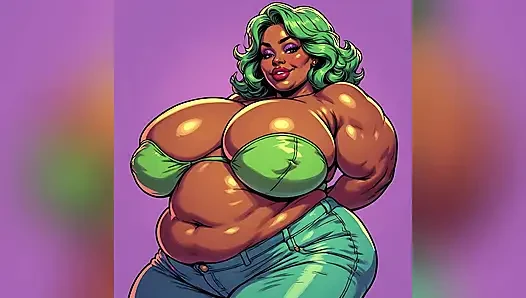 Chubby Black Women Art