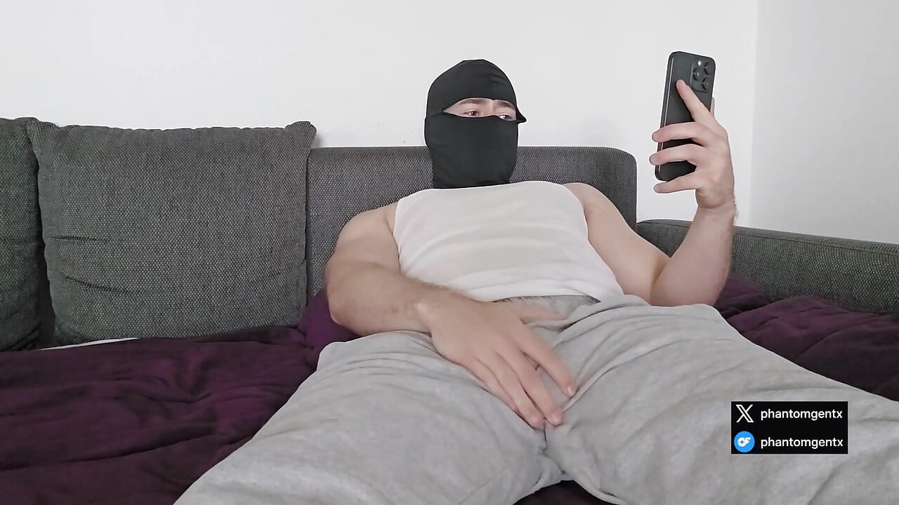 Bulge in Grey Sweatpants, Precum Spot Growing – My Voice Orders You to Watch