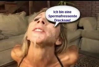 Geile Sau wird angewichst - Sperm in her Face