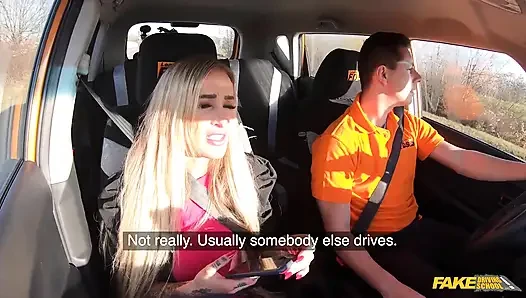 Fake Driving College - Daisy Lee доказывает, что уроки минета - больше веселья, чем вождения