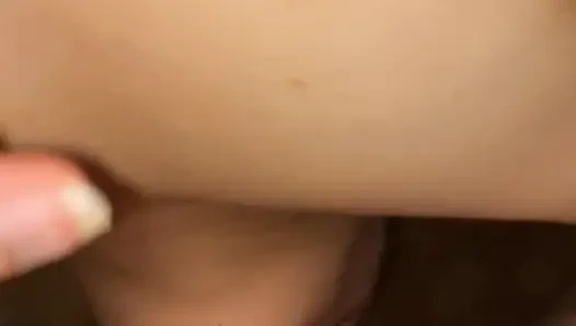 Very horny Latina and slut eats my cock completely with deep throat and backwards while I put my fingers in her pussy
