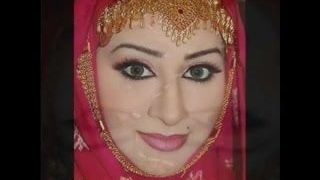 Gman kommt auf das Gesicht einer pakistanischen Schlampe im Hijab (Tribut)