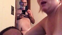 Tammy rides dick while husband records