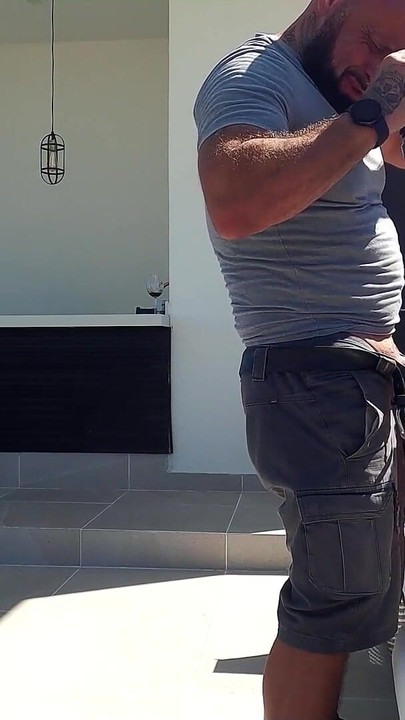 Thrilling moment from "Pink Hair German Teen Penny in Fishnet Stockings Outdoor Sex by older Guy"