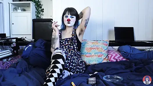 Hairy Clown Smokes