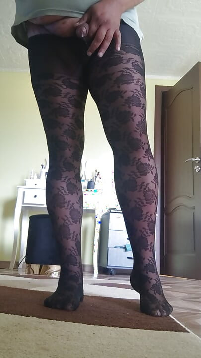 Black sexy pantyhose