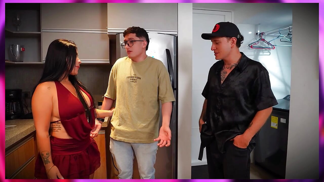 Nerd cuckold watches as his beautiful wife pays her debt with her pussy