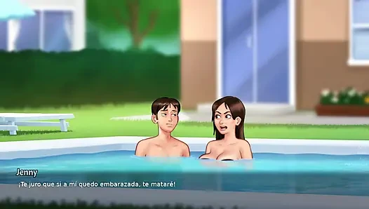 Stepsister and stepmom sharing a single guy - Summertime Saga