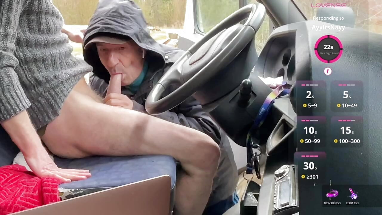 Rest Area Tease in My Truck – Spontaneous Encounter
