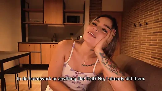 Annoying stepsister with a FAT ASS gets fucked int he living room! Carolina agudelo - Papuchizz