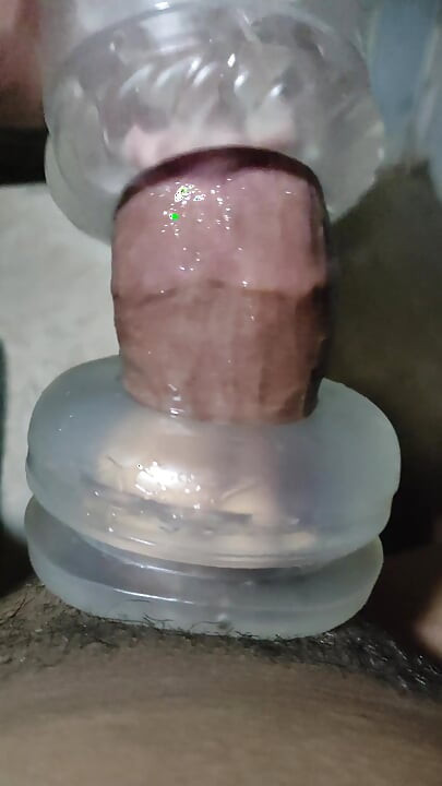 Close up wet blowjob masturbation 2 with cock ring