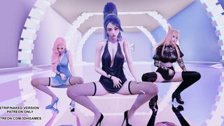 Gwiezdny - ahri serafina i kaisa, kda, gorący taniec kpop