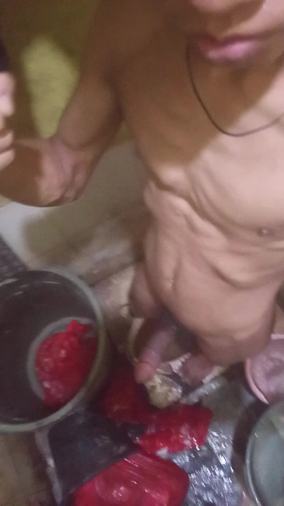 naked on public bathroom
