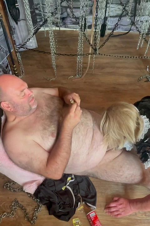 Part 1:- Maid Jaynes Treat with Lanista Bear for Being a Good Girl. Blow Jobs, Popping Candy and Fucking!