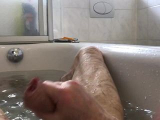 In the tub!